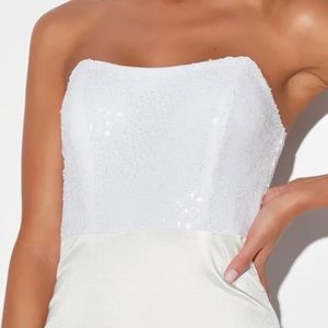 Lulus white sequin dress size xl 14-16 fit